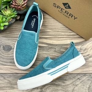 NIB Sperry Pier Wave 9M 40 Chambry Blue Slip-On Sneaker